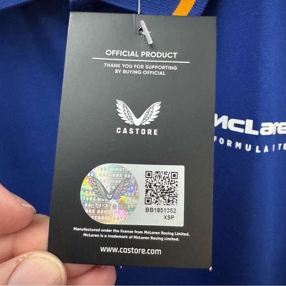 Castore McLaren F1 Team Polo Shirt Men’s XL NWT Vega Blue - Picture 5 of 10